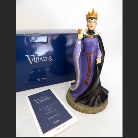 Disney Other - NEW 1999 LE #671/5000 WALT DISNEY GALLERY VILLAINS SNOW WHITE 10” EVIL QUEEN